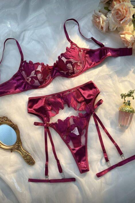 Conjunto Lilys violetas